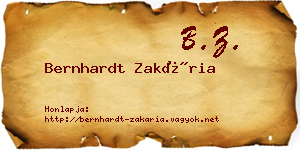 Bernhardt Zakária névjegykártya